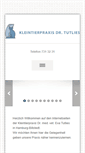 Mobile Screenshot of kleintierpraxis-tutlies.de
